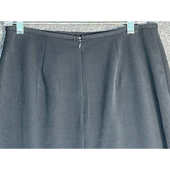 Slates Essentials Mini Pencil Skirt High Waisted Back Slit Stretch Black Women 6 - Picture 6 of 12